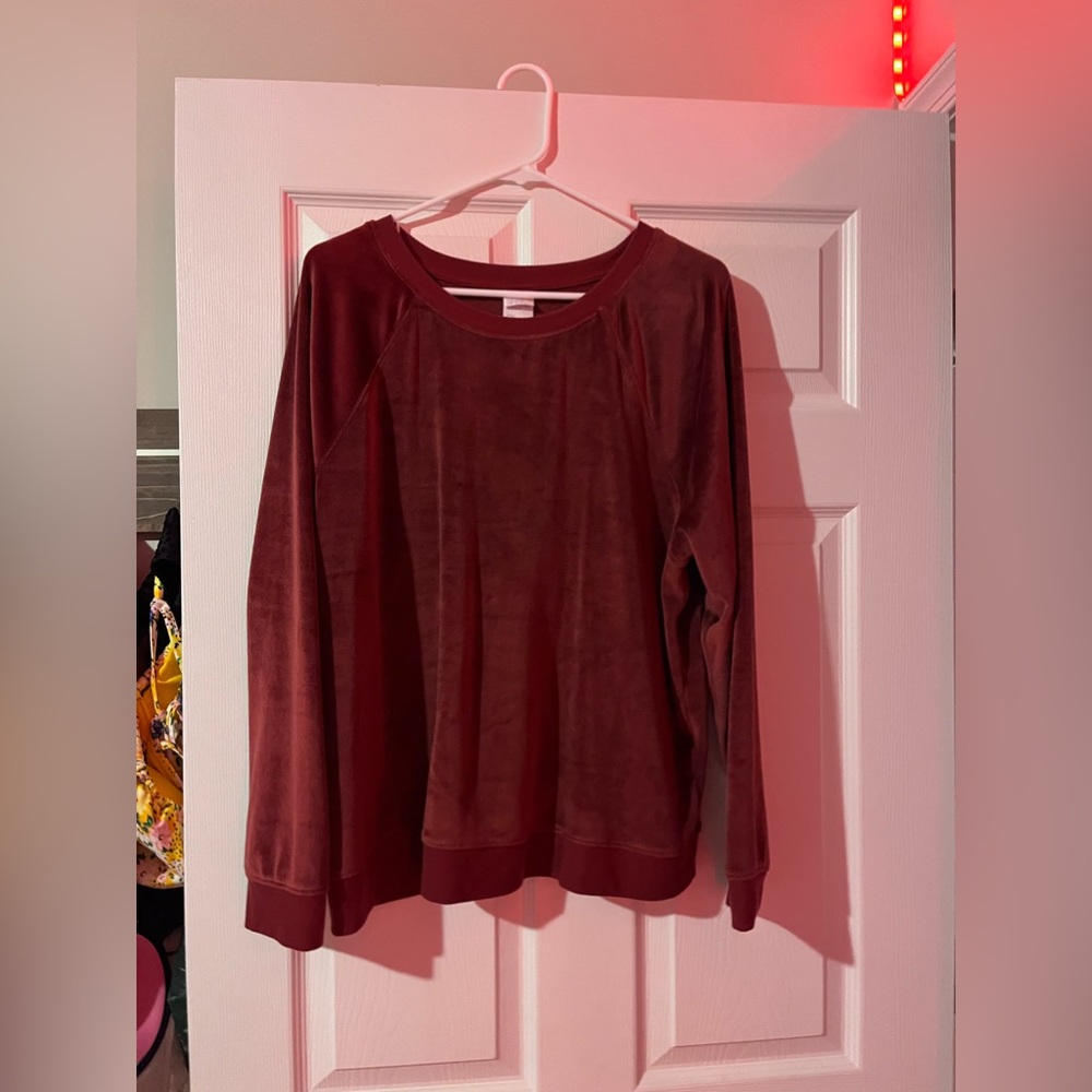 Long sleeve velvet shirt